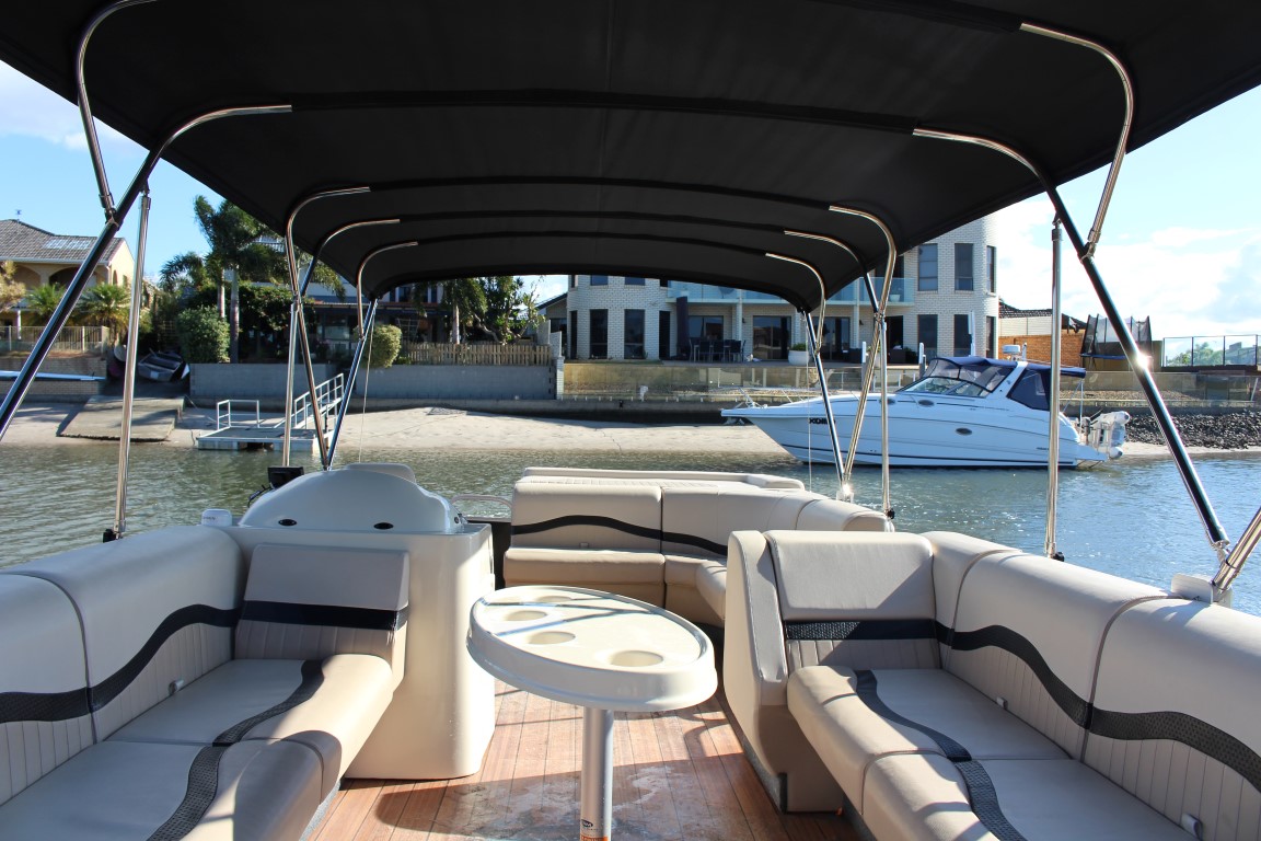 The interior of the luxury pontoon - Coastal Ventures Boat ...